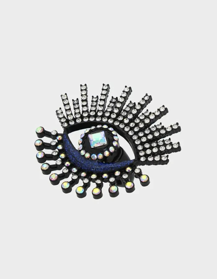 Betsey Johnson Women SHINE BRIGHT EYE STRETCH RING BLUE