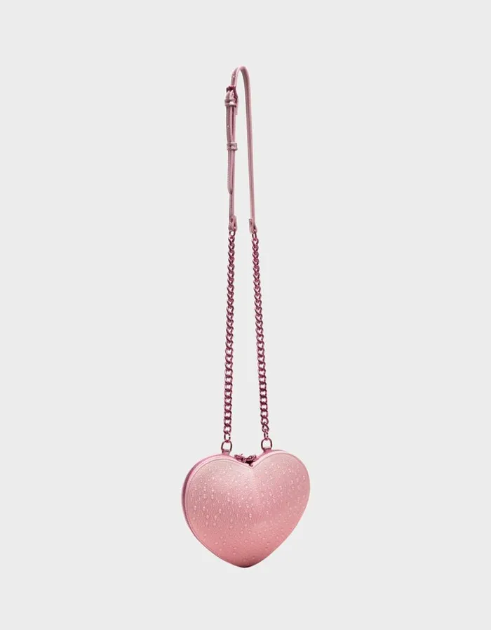 Betsey Johnson Women WATER DROPLET HEART CROSSBODY BLUSH Betsey Johnson Women WATER DROPLET HEART CROSSBODY BLUSH