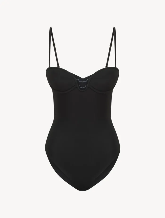 Black Underwired Padded Ubra Bodysuit Lingerie La Perla Bodysuits and Bustiers