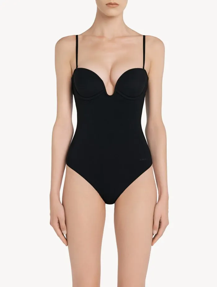 Black Underwired Padded Ubra Bodysuit Lingerie La Perla Bodysuits and Bustiers