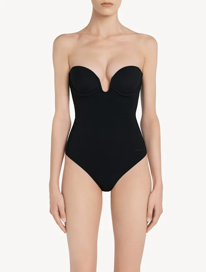Black Underwired Padded Ubra Bodysuit Lingerie La Perla Bodysuits and Bustiers
