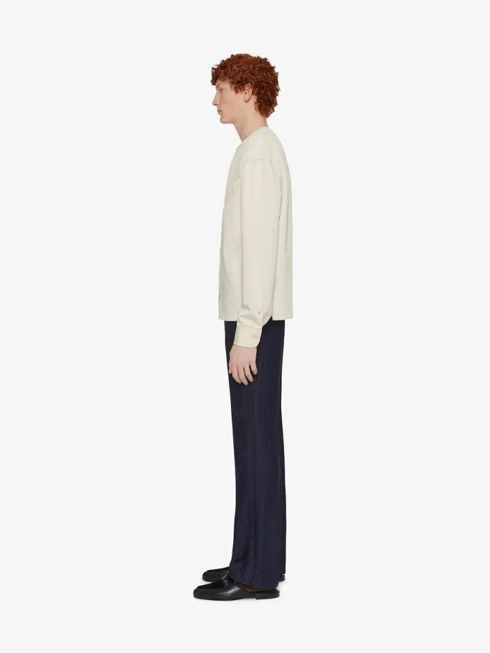 Blouse In Wool With Gros Grain Clay Men Givenchy Shirts