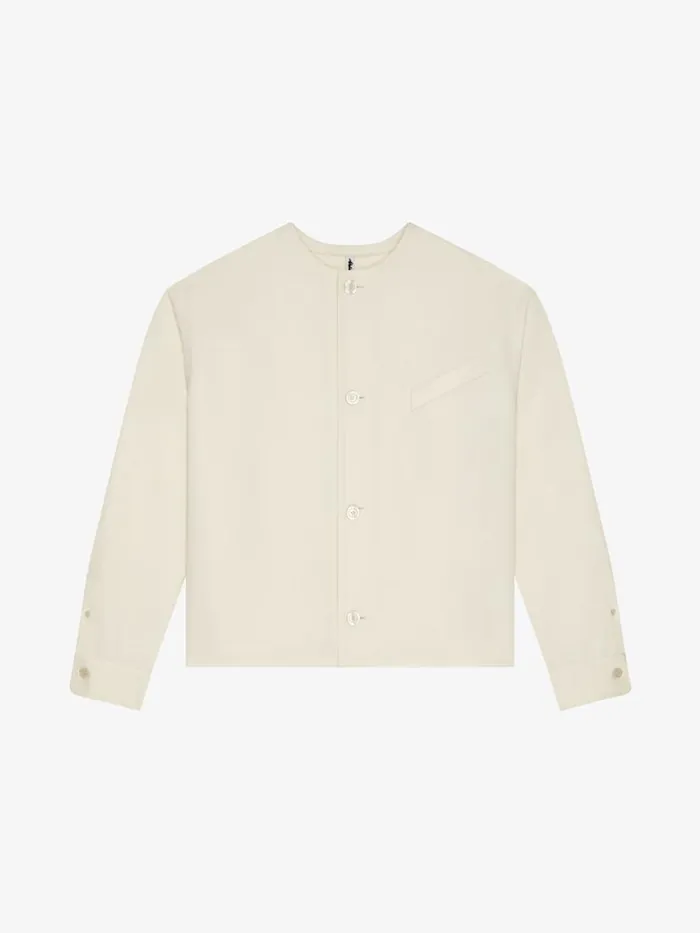 Blouse In Wool With Gros Grain Clay Men Givenchy Shirts