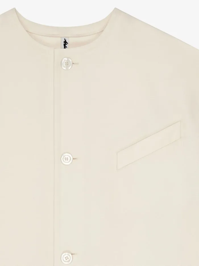 Blouse In Wool With Gros Grain Clay Men Givenchy Shirts