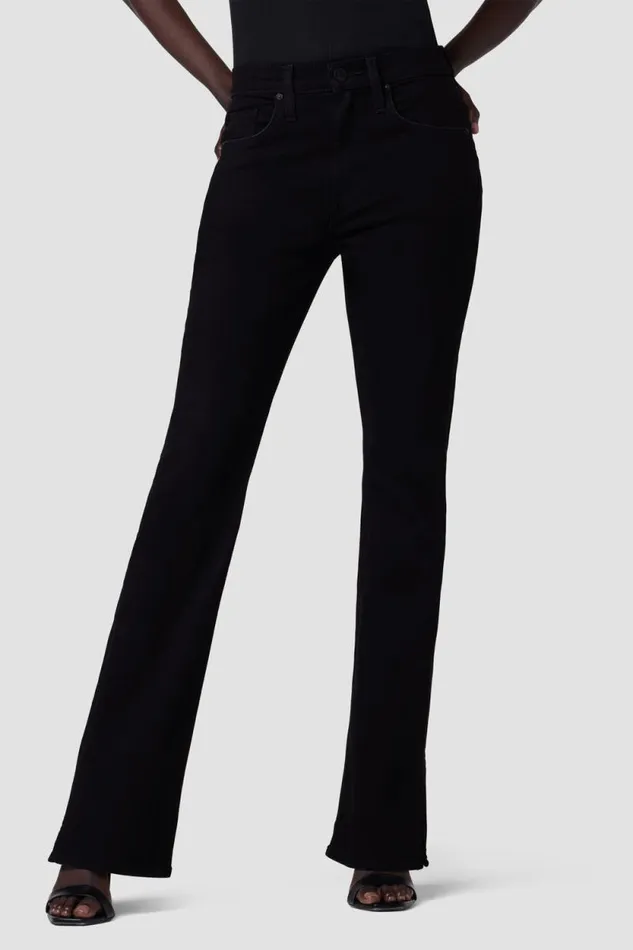 Bootcut Women Hudson Jeans Barbara HighRise Baby Bootcut Jean W Slit Black