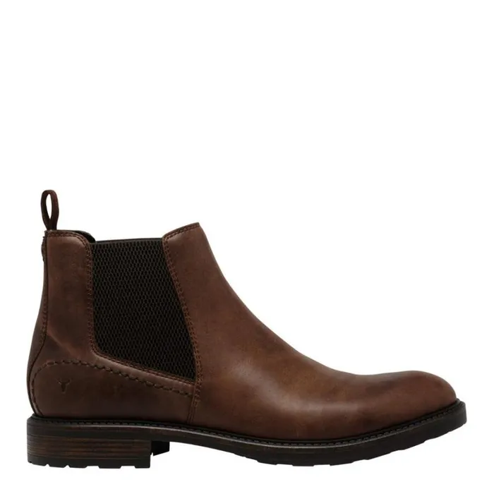 Boots Men Windsor Smith ARLO DARK BROWN LEATHER BOOTS