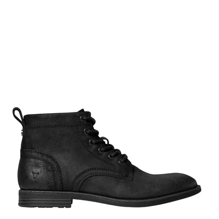 Boots Men Windsor Smith SEBASTIAN BLACK OIL SUEDE LEATHER BOOTS