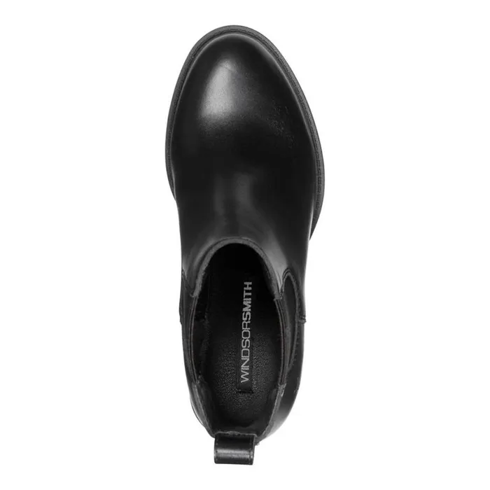 Boots Women Windsor Smith VARSITY BLACK LEATHER BOOTS Boots Women Windsor Smith VARSITY BLACK LEATHER BOOTS