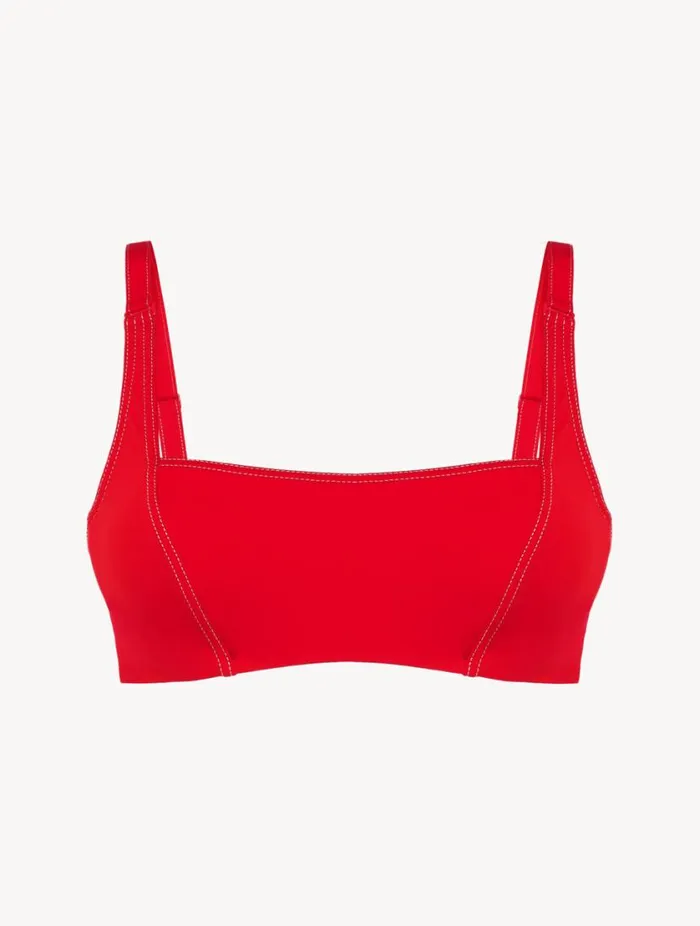 Bralette Bikini Top In Red Swim La Perla Bikinis