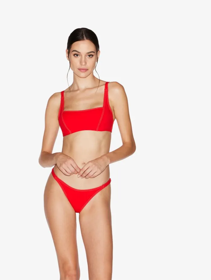 Bralette Bikini Top In Red Swim La Perla Bikinis