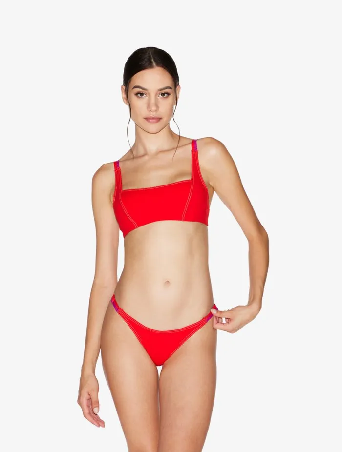 Bralette Bikini Top In Red Swim La Perla Bikinis