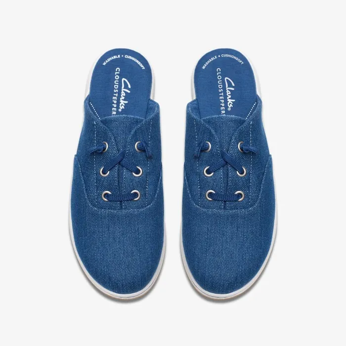 Breeze Clara Dark Denim Women Clarks SlipOns