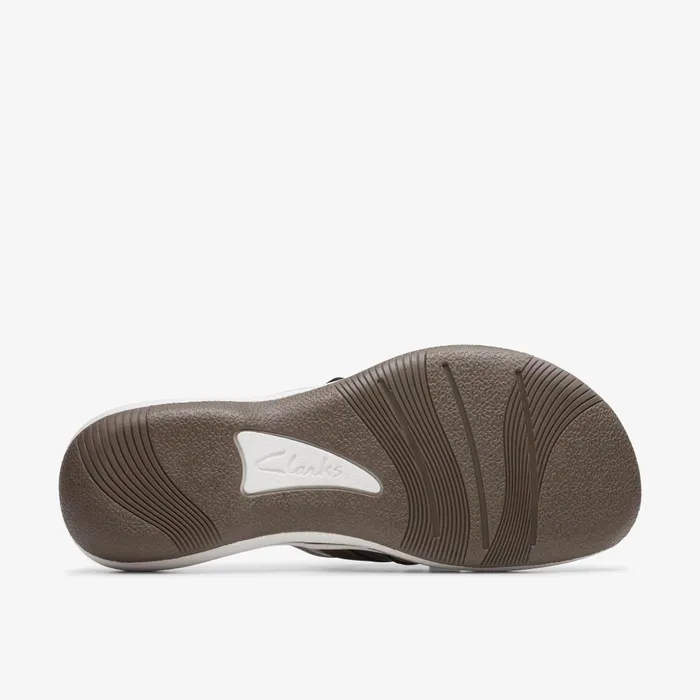 Breeze Sea Pewter Synthetic Women Clarks Sandals and Flip Flops