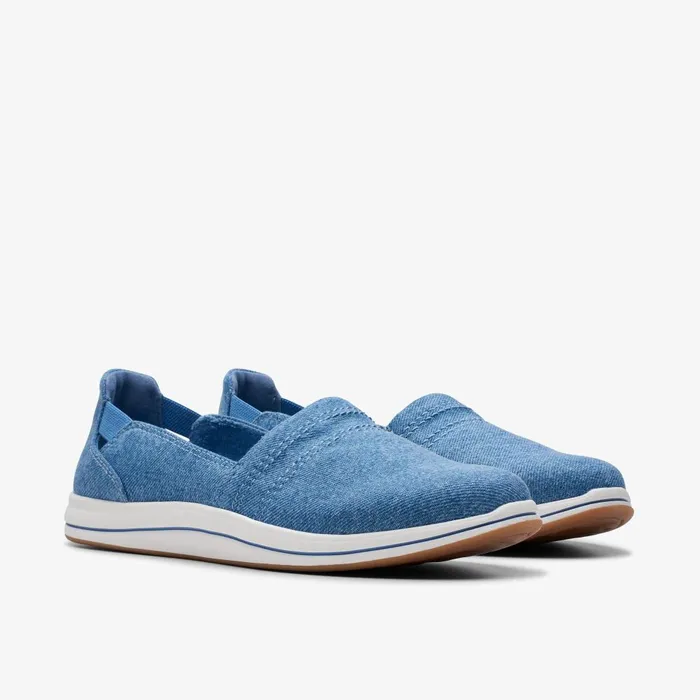 Breeze Step II Blue Interest Women Clarks Flats