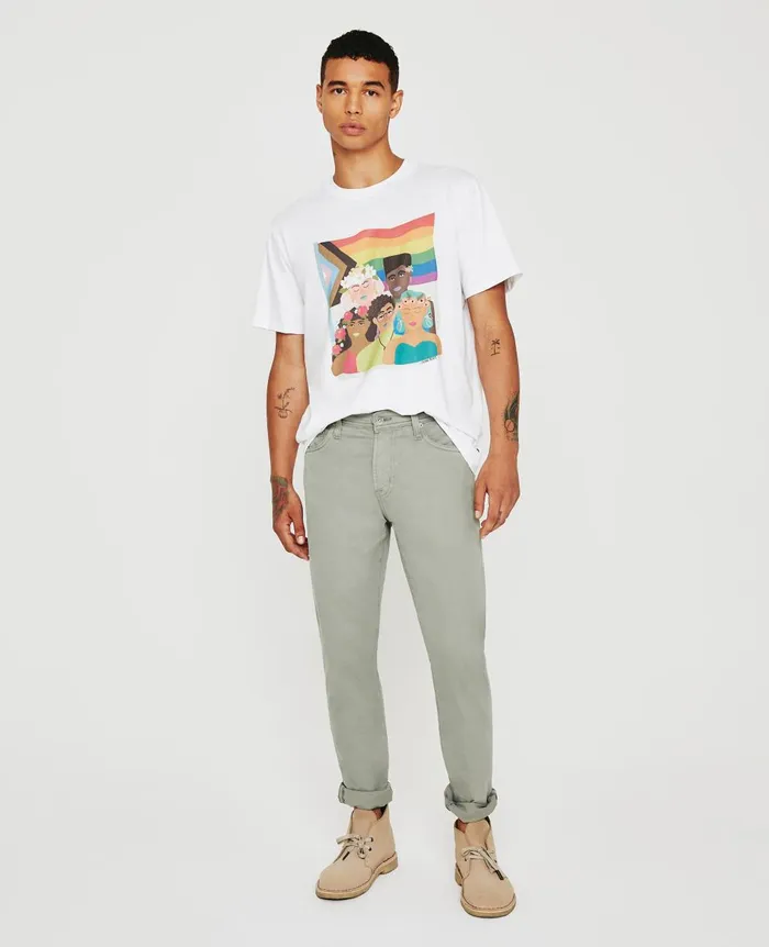 Bryce Crew Feel The Pride True White WomenMen AG Jeans Tees and Tanks Bryce Crew Feel The Pride True White WomenMen AG Jeans Tees and Tanks