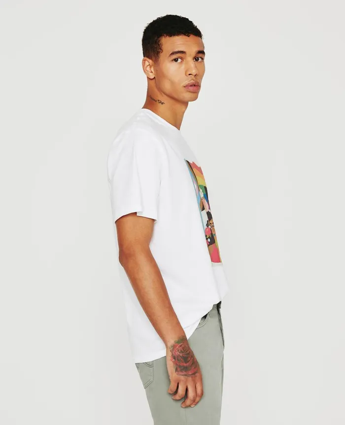 Bryce Crew Feel The Pride True White WomenMen AG Jeans Tees and Tanks Bryce Crew Feel The Pride True White WomenMen AG Jeans Tees and Tanks