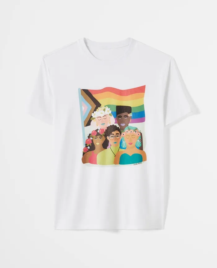 Bryce Crew Feel The Pride True White WomenMen AG Jeans Tees and Tanks Bryce Crew Feel The Pride True White WomenMen AG Jeans Tees and Tanks