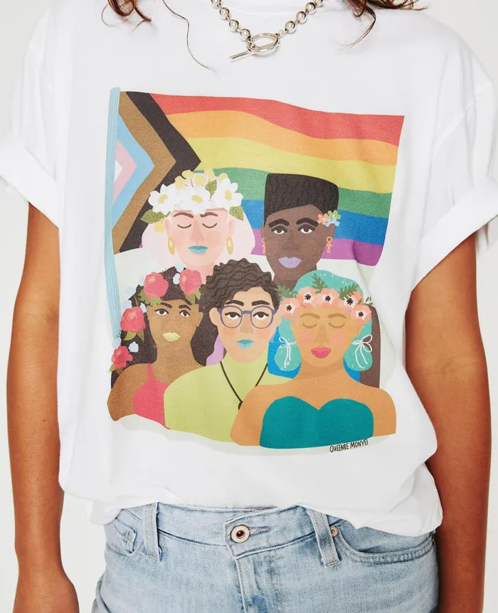 Bryce Crew Feel The Pride True White WomenMen AG Jeans Tees and Tanks Bryce Crew Feel The Pride True White WomenMen AG Jeans Tees and Tanks