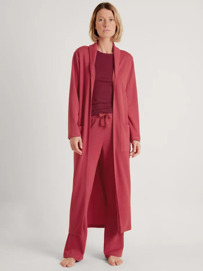 CALIDA Bathrobes Women Kimono Pomegranate Red