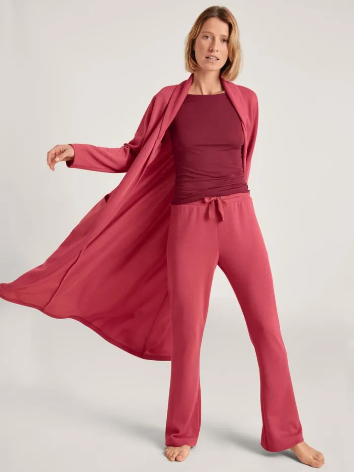 CALIDA Bathrobes Women Kimono Pomegranate Red