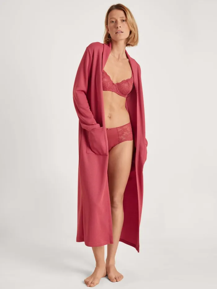 CALIDA Bathrobes Women Kimono Pomegranate Red