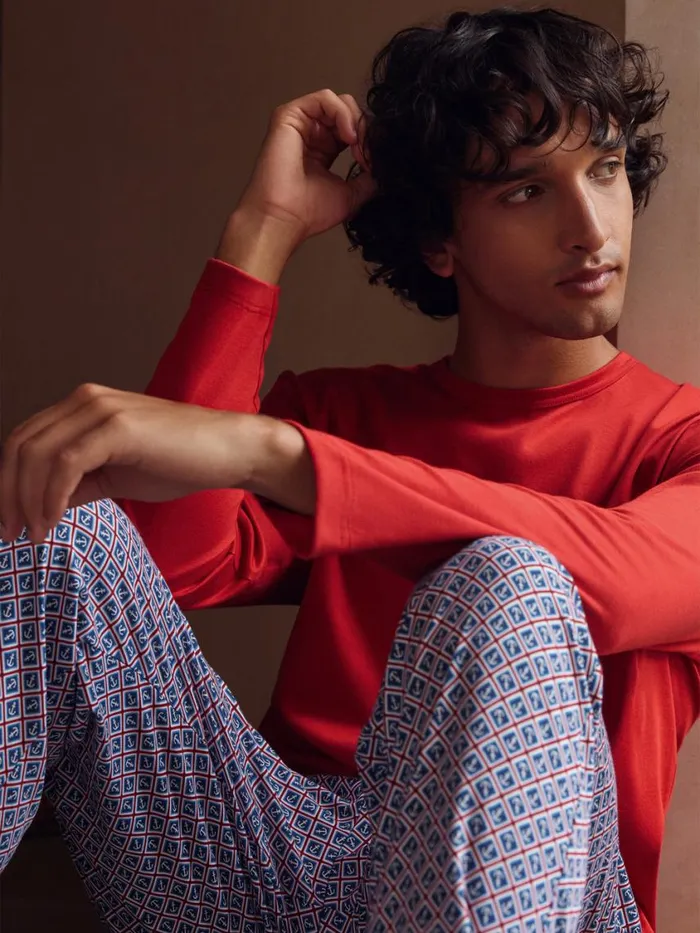 CALIDA Pyjamas Men Pyjama Amaranth
