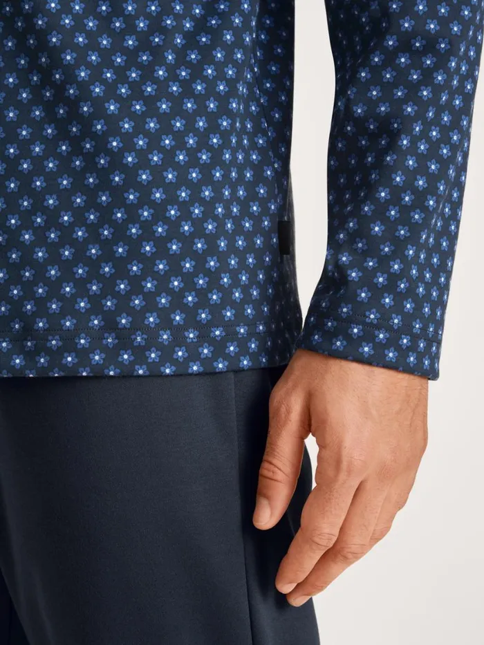 CALIDA Pyjamas Men Pyjama Buttoned Sodalite Blue