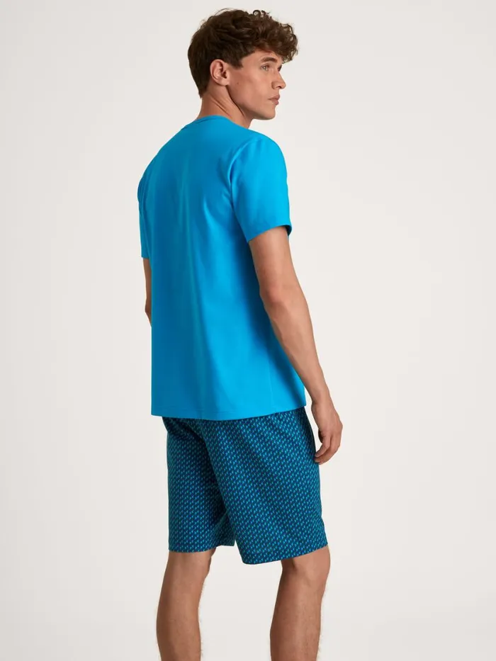 CALIDA Pyjamas Men Short Pyjama Danube Blue