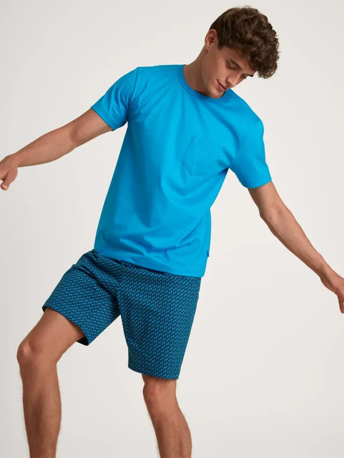 CALIDA Pyjamas Men Short Pyjama Danube Blue