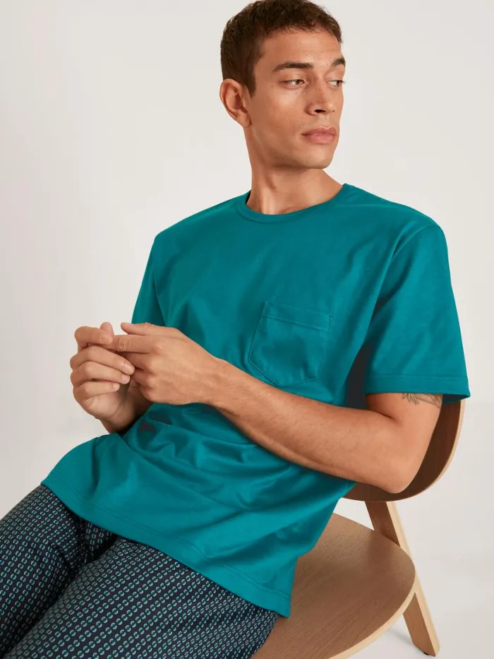 CALIDA Pyjamas Men Short Pyjama Deep Lagoon Green
