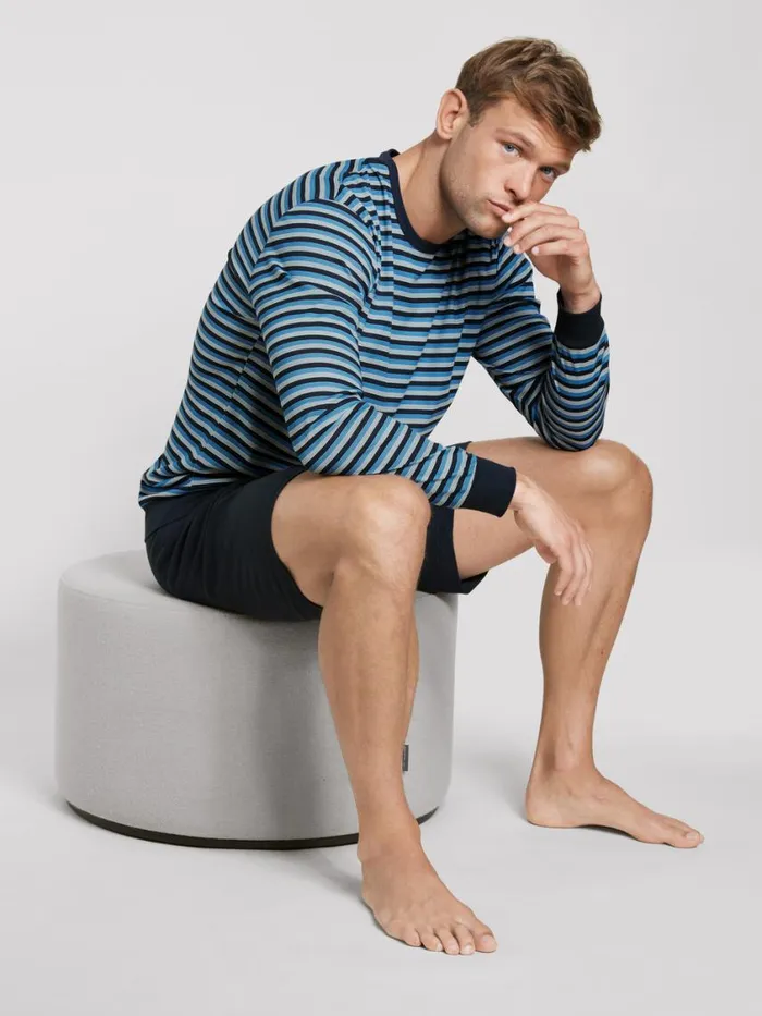 CALIDA Pyjamas Men Short Pyjamas Azurit Blue