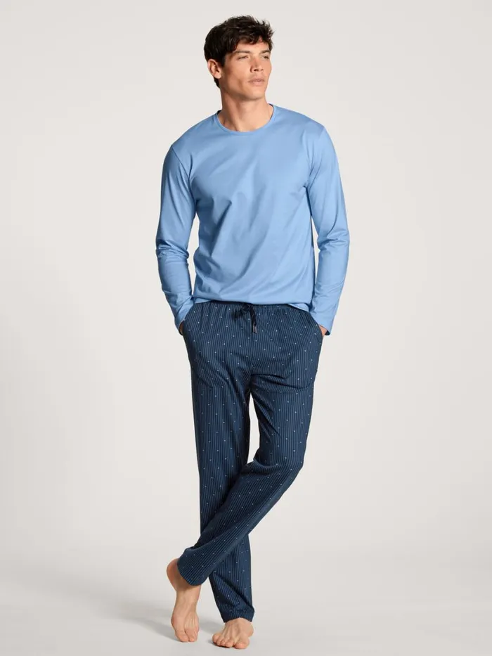 CALIDA Shirts Men Shirt Long Sleeve Placid Blue