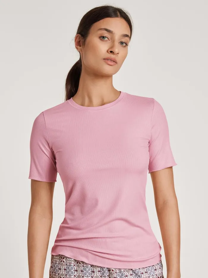 CALIDA Shirts Women Shirt Short Sleeve Pink Amethyst