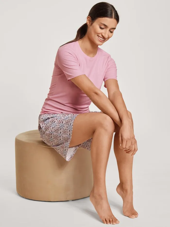 CALIDA Shirts Women Shirt Short Sleeve Pink Amethyst
