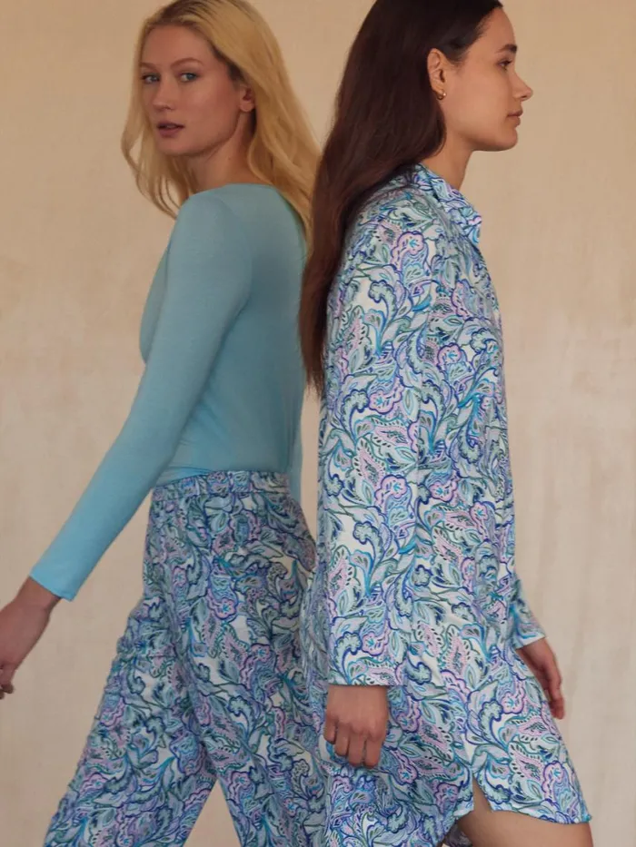 CALIDA Show All Women Shirt Long Sleeve Blue Topaz