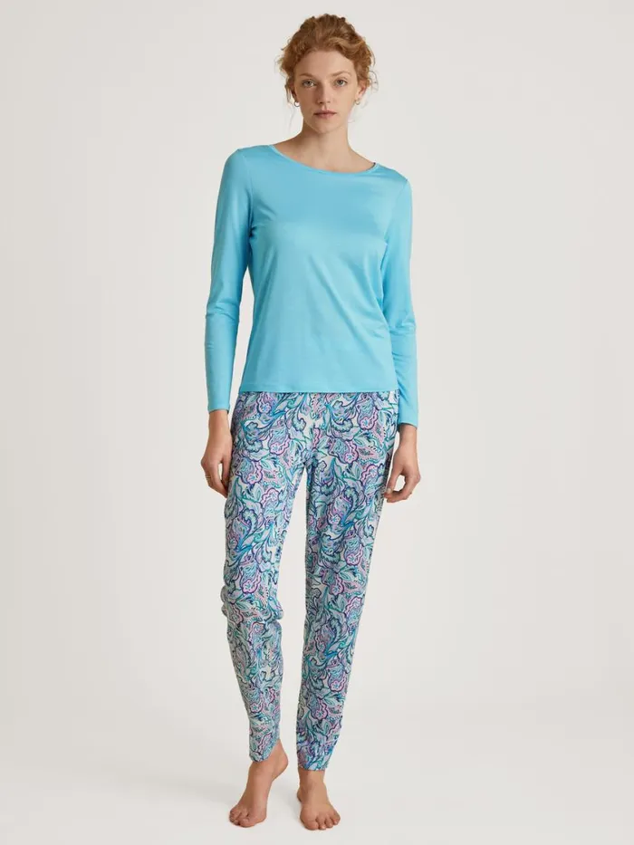 CALIDA Show All Women Shirt Long Sleeve Blue Topaz