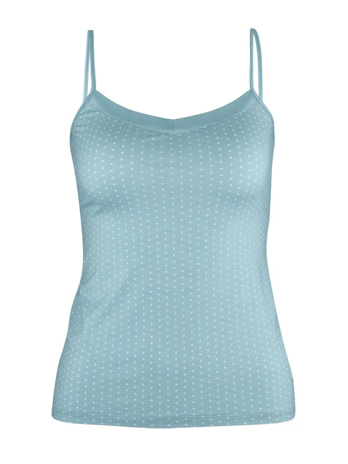 CALIDA Tops Women Spaghetti Top Blue Satin