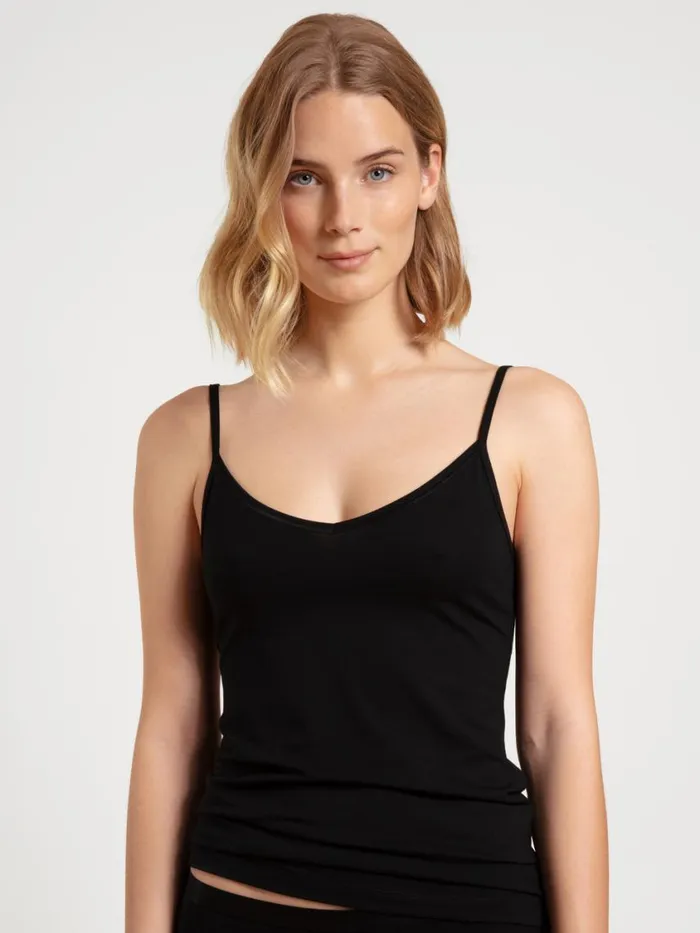 CALIDA Tops Women Spaghetti Top Pack Of 2 Schwarz