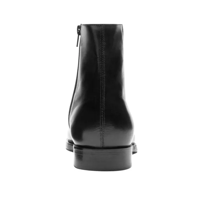 Calvin Side Zip Leather BootBlack Men Bruno Magli Boots