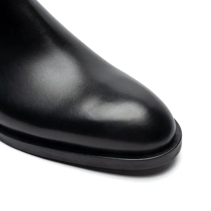 Calvin Side Zip Leather BootBlack Men Bruno Magli Boots