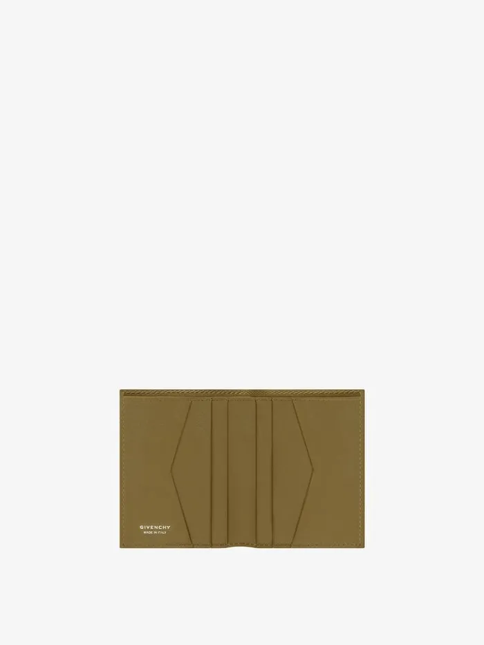 Card Holder In BraidedEffect Leather Khaki Men Givenchy Wallets and Card Holders