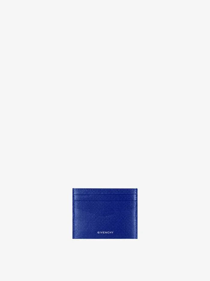 Card Holder In Classic 4g Leather Saphir Blue Men Givenchy Wallets and Card Holders