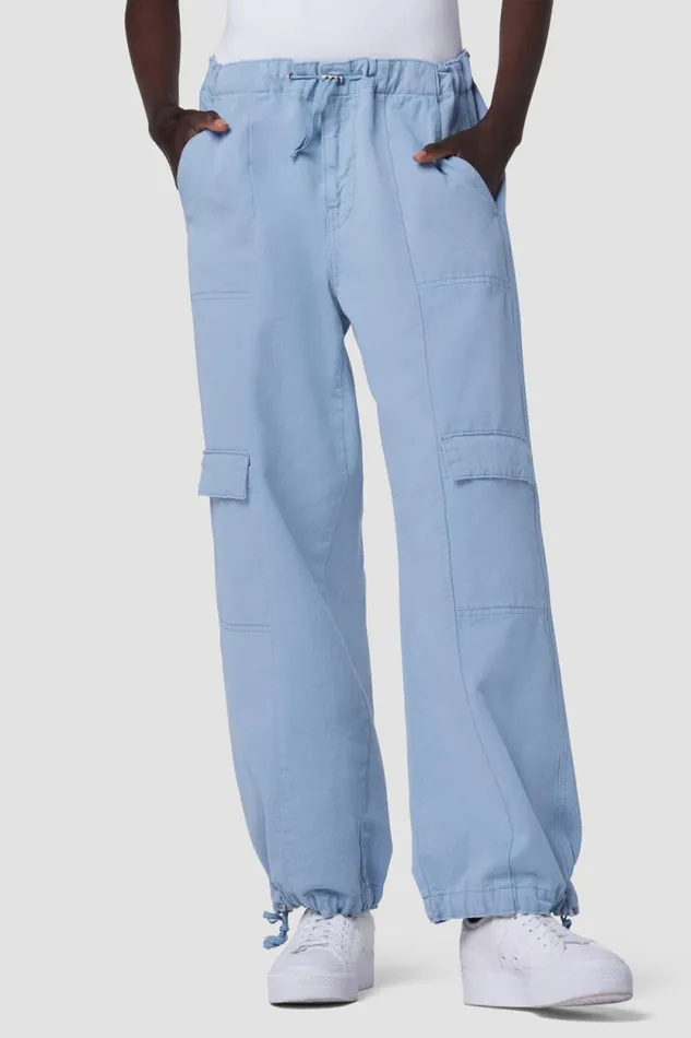 Cargo Women Hudson Jeans Drawstring Parachute Pant Ashley Blue