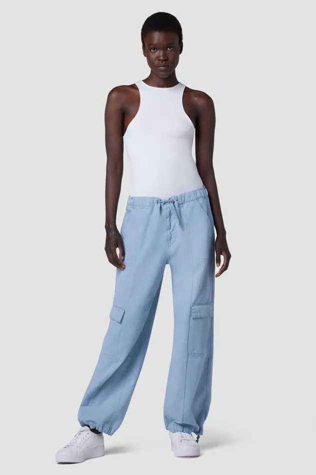 Cargo Women Hudson Jeans Drawstring Parachute Pant Ashley Blue Cargo Women Hudson Jeans Drawstring Parachute Pant Ashley Blue