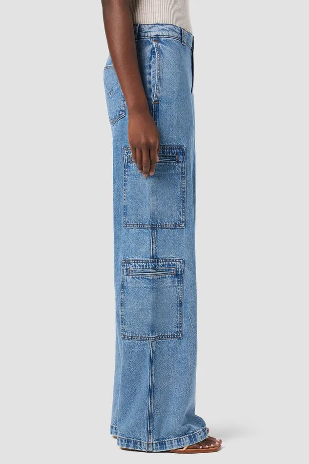 Cargo Women Hudson Jeans HighRise Welt Pocket Wide Leg Cargo Sandlot Cargo Women Hudson Jeans HighRise Welt Pocket Wide Leg Cargo Sandlot