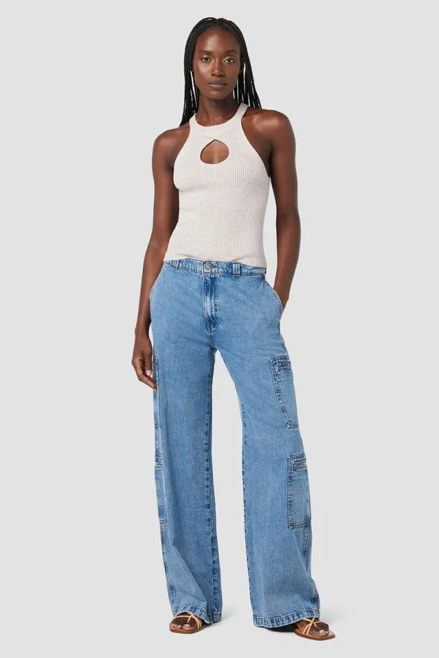 Cargo Women Hudson Jeans HighRise Welt Pocket Wide Leg Cargo Sandlot Cargo Women Hudson Jeans HighRise Welt Pocket Wide Leg Cargo Sandlot