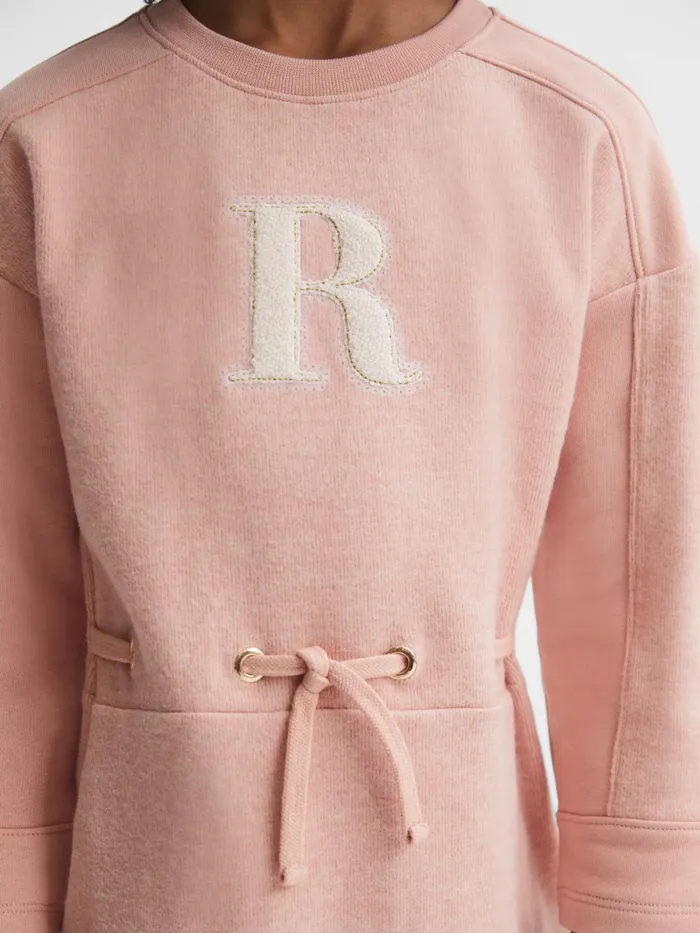 Children Reiss Dresses Ella Cotton Blend Drawstring Dress Apricot
