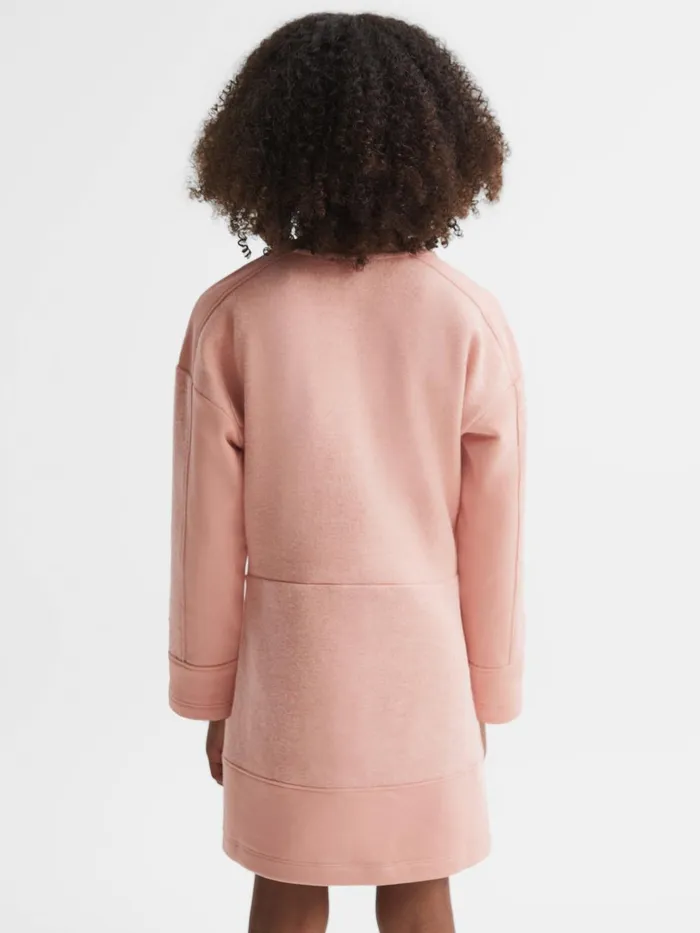 Children Reiss Dresses Ella Cotton Blend Drawstring Dress Apricot