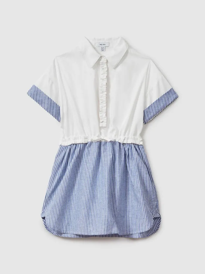 Children Reiss Dresses Maxy Cotton Shirt Dress Ivory
