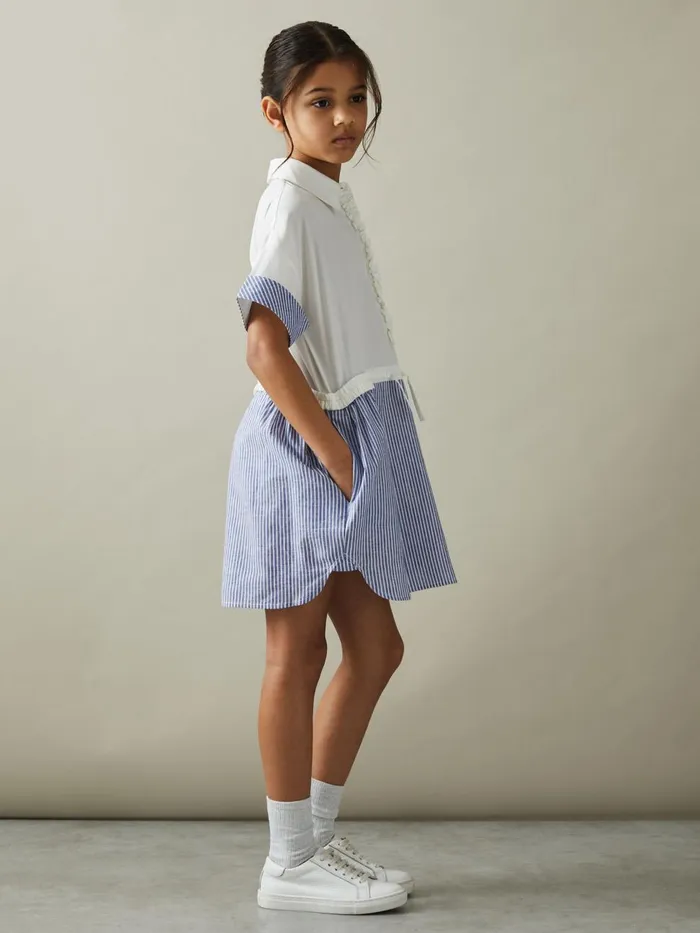 Children Reiss Dresses Maxy Cotton Shirt Dress Ivory